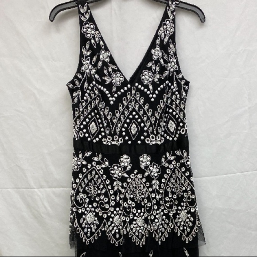 Adrianna Papell embellished fully beaded layer mesh gown - Picture 12 of 14